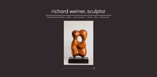 The desktop version of Richard Weiner's website